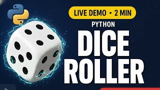 🎲 Python 2 Minut Fast project dice roller ! 🔥#python #coding #beginners #project