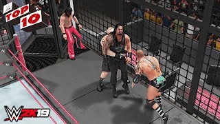 WWE 2K19 Top 10 Dominating Moves In Elimination Chamber!