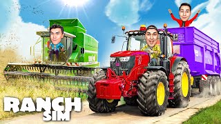 БІЗДІҢ РАНЧО ДАМЫП ЖАТЫР! АЛҒАШ РЕТ ЕГІН ЖИНАДЫҚ! RANCH SIMULATOR