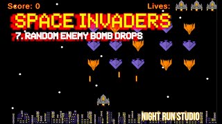 Random Enemy Bomb Drops (Let's Make An Arcade Game Like Space Invaders!) -- Unity 2D Tutorial