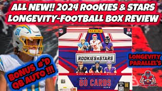 ALL NEW- 2024 ROOKIES AND STARS LONGEVITY REVIEW! BANGER BONUS QB AUTO! MUST SEE🔥 #sportscards #nfl