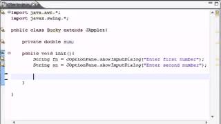 Intermediate Java Tutorial - 22 - init for Applets