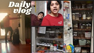 Husband ooruku Poitaru/ Remodelling my Pantry at low-cost /Pantry Makeover in USA/USA TAMIL VLOGS