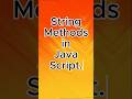 String methods in JavaScript.