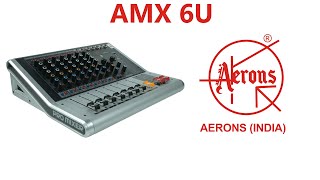 AERONS AMX6U || Sound Mixer with USB mp3 player with BT \u0026 can connect with PC