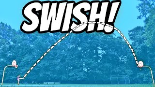 FULL COURT FOOTBALL PUNT SWISH!  (Trick Shots)