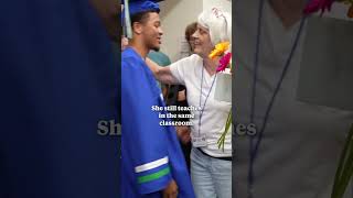 ‘Surprise of my life’: Graduating seniors reunite with kindergarten teacher at Portland school