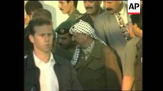 Gaza - Peres and Arafat meet