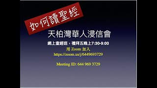 Friday Bible Study #212, Nov 08, 2024, 查經班。如何读圣经。如何讀聖經。