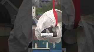 Titan sub debris and presumed human remains brought to shore days after implosion #shorts
