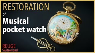 Restoration of alluring music box pocket watch - Reuge Automaton - by Nicholas Hacko