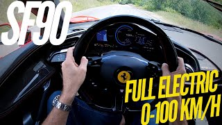 Ferrari SF90 Stradale : how fast is eDrive mode ?