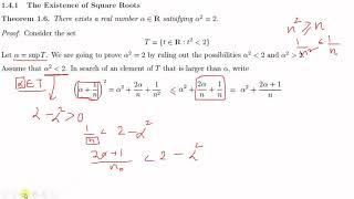 Real Analysis: Lecture 11 - Existence of Square Root