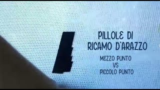 Pillole di Ricamo d'arazzo -  Mezzo punto VS Piccolo punto