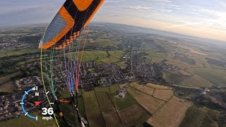 Flying a paramotor over Haworth