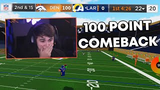 THE 100 POINT COMEBACK! (Football Fusion Funny Moments)