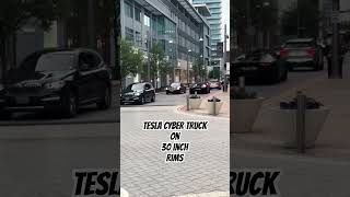 Cyber truck on 30 inch Rims in Dallas #tesla