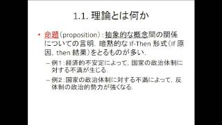 2016年度「社会統計」第１回：社会調査の過程（１）理論とは何か