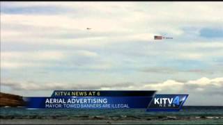 Aerial advertisement banners cited for illegally flying over Oahu