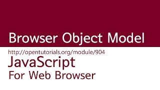 JavaScript - Browser Object Model