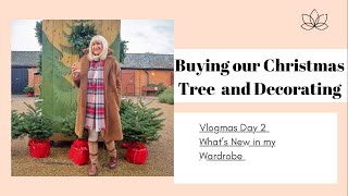 BUYING OUR CHRISTMAS TREE \u0026 DECORATING //  BURBERRY SCARF DUPE //VLOGMAS DAY 2 // Her Timeless Style