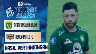 Hasil Akhir Pertandingan - Persebaya Surabaya Vs Dewa United FC | BRI Liga 1 2023/24