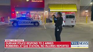 Armed robberies at Durham gas stations spark investigation