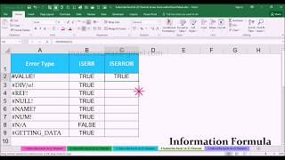 ISERR vs ISERROR Information Function with Examples in MS Office Excel 2016