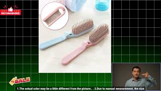 3256802575287790 1pc Foldable Hair Comb Portable Travel Curling Straight Hair Brush Sof