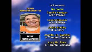 Pauline Vicentia d’Auvergne ~ Long Obituary
