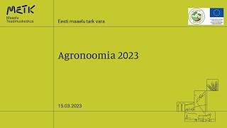 Konverents Agronoomia 2023