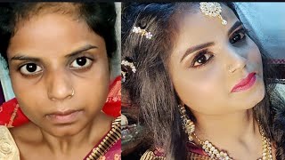 Dark skin party makeup step by step /सांवली त्वचा वाले लोग मेकअप कैसे करें/कलर करेक्टर कैसे यूज करे