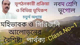 ভূগাঠনিক প্রক্রিয়া ও বিভিন্ন ভূমিরূপ/ নবম শ্রেণির ভূগোল  Chapter 4 # মহিভাবক ও গিরিজনি আলোড়ন।