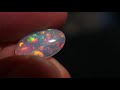 2.92 cts semi transparent neon vivid full color spectrum welo opal