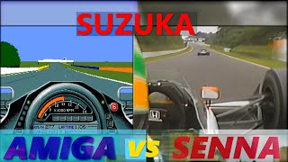 Comparison of IRL onboard cam and a amiga game ( Suzuka 1991)