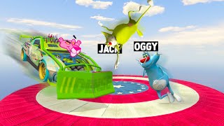 OGGY AND JACK TRIED IMPOSSIBLE CAR HITTING CHALLENGE (GTA 5 Funny Moments)