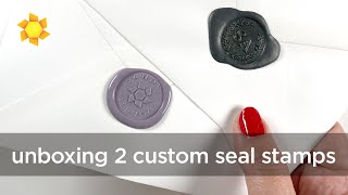 Unboxing 2 Custom Wax Seal Stamp   - Stamptitude \u0026 Artisaire