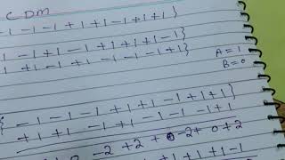 Code Division Multiplexing CDMA example with solution