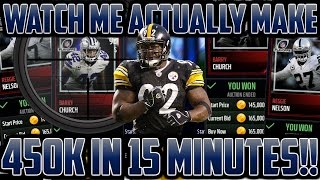 100% NOT CLICKBAIT!! 450K MADE IN 15 MINUTES!! THE GREATEST MADDEN "SNIPING" COIN METHOD EVER!!