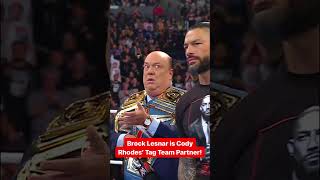 After paul heyman to give cody a Tag Team Match against roman reigns and solo sikoa, Brock Lesnar