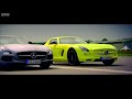 Petrol vs Electric Mercedes SLS AMG Battle  Top Gear Series 20