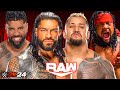 Roman Reign & Jey Uso Vs Solo Sikoa & Jacob Fatu - WWE Raw Tag Team Extreme Rules Match