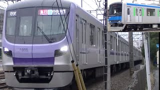 【東京メトロ18000系と東武60000系】春日部駅付近を走行する伊勢崎線急行列車と野田線普通列車