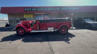 Vintage 1936 Ford Fire Truck Restored at Pot of Gold Auctions