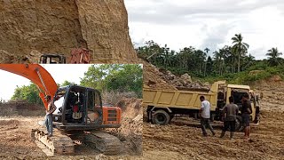 DUMP TRUCK super HD 6×6 MUAT TANAH PAKAI ALAT BERAT EXCAVATOR HITACHI 200 #video