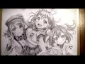 小学生による ラブライブ！サンシャイン アニメ絵模写１ 曜・千歌・ルビィ 小６