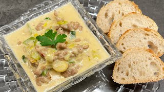 Käse Lauch Suppe 🥣 👩🏼‍🍳  Käselauchsuppe schnell und lecker