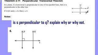 Perpendicular Transversal Theorem 3 4
