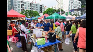 [4K] พาชมตลาดนัดตอนเย็น อยู่หลังตลาดเดินเล่นท่าพระ แหล่งของกินและช้อปปิ้ง ตรงข้ามเดอะมอลล์ท่าพระ