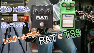 【使い方/レビュー(LP)】ブースター活用方法3 Ibanez TS9 × ProCo RAT2 「サンプルと実験」